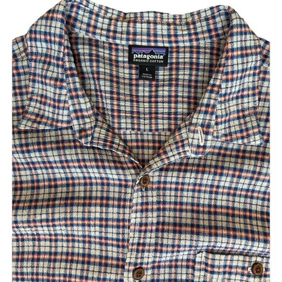 Patagonia A/C Shirt Button Up Plaid Short Sleeve Breathable Men's Size Large - Picture 7 of 8